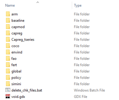 List of result folders and files extracted and placed in .\output\results